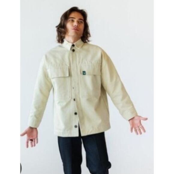 Unless Collective Cream White M Biodegradable Utility Jacket Casual Unisex - Picture 1 of 4